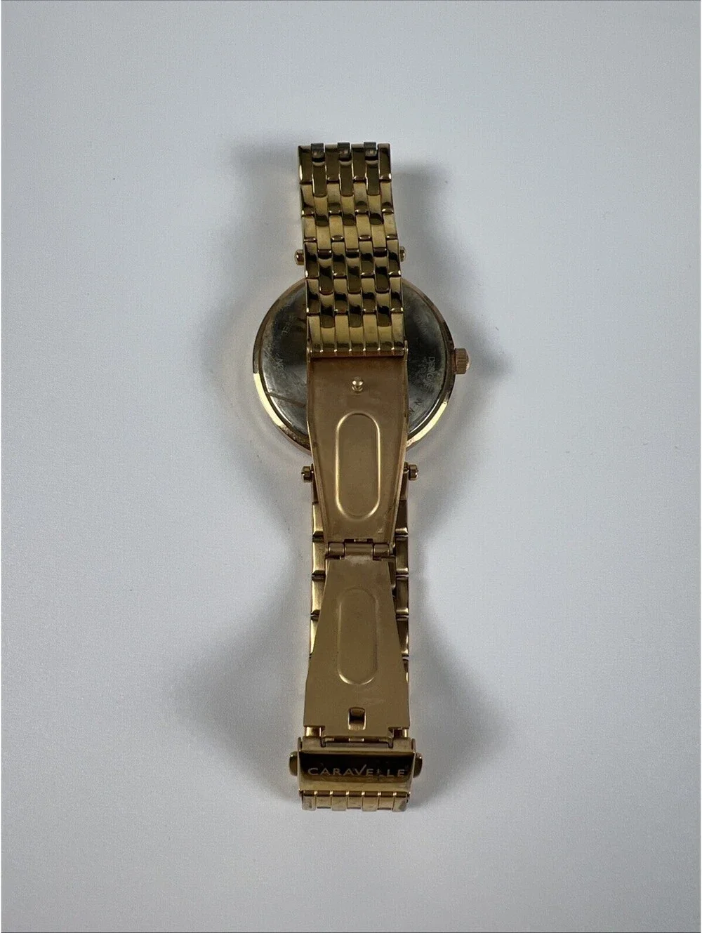 Caravelle New York Swarovski Crystal Watch- Blue and Gold-Read Desc.